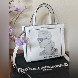 Karl Lagerfeld Nouveau Crossbody Shoulder Bag NWT White